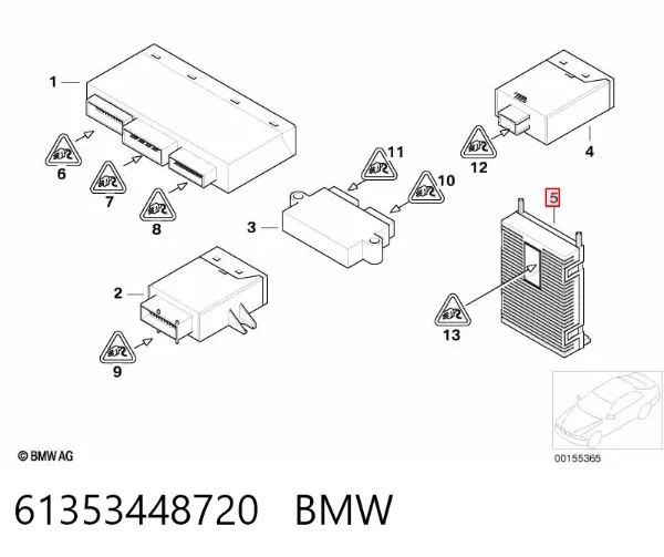 Модуль управления (ЭБУ) контролем исправности ламп 61353448720 BMW