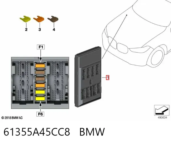 Блок комфорта 61355A45CC8 BMW