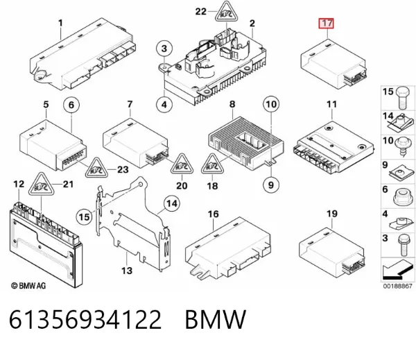Модуль управления (ЭБУ) адаптивного освещения 61356934122 BMW