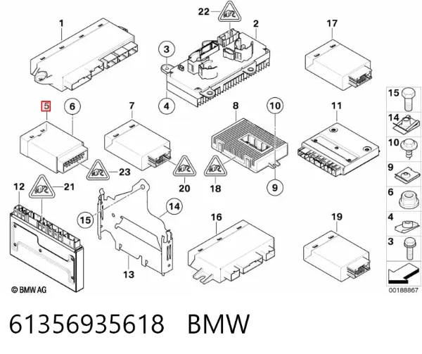 Блок комфорта 61356935618 BMW