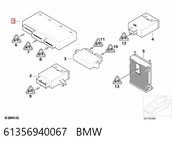 Блок комфорта 61356940067 BMW