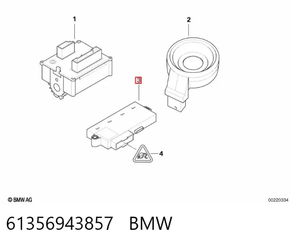 Блок комфорта 61356943857 BMW