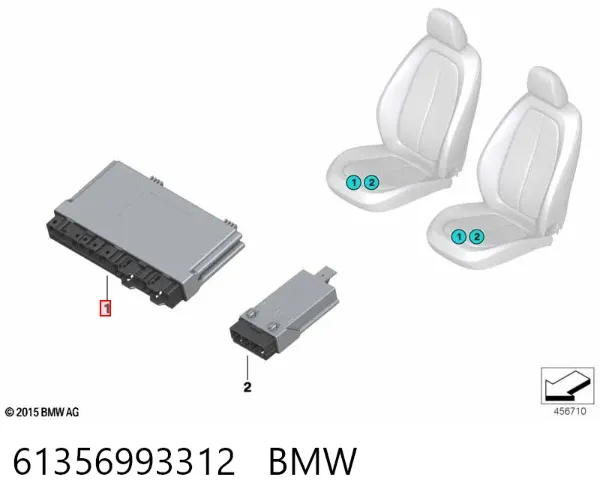 Модуль управления (ЭБУ) переднего сидения 61356993312 BMW