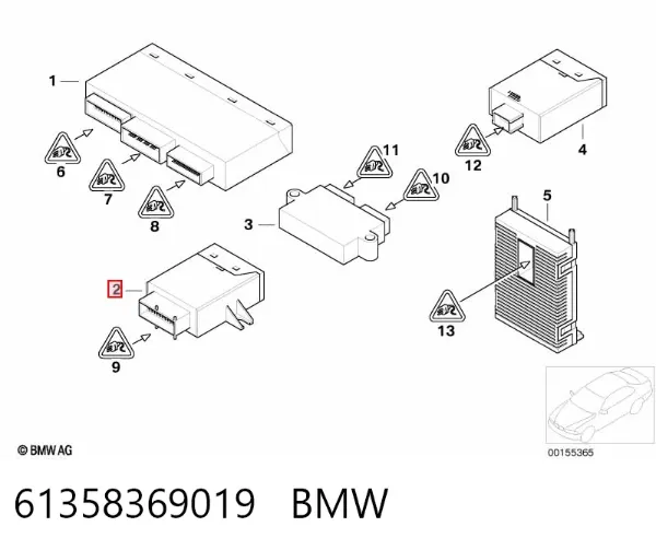 Блок управления фаркопом 61358369019 BMW