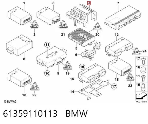 Молдинг стекла заднего 61359110113 BMW