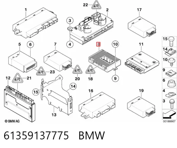 Модуль управления (ЭБУ) контролем исправности ламп 61359137775 BMW