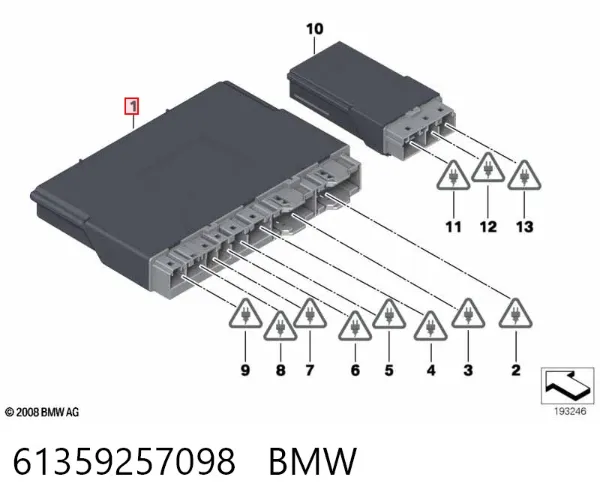 Модуль управления (ЭБУ) переднего сидения 61359257098 BMW