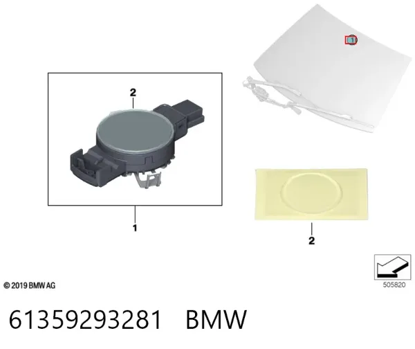 Датчик дождя 61359293281 BMW