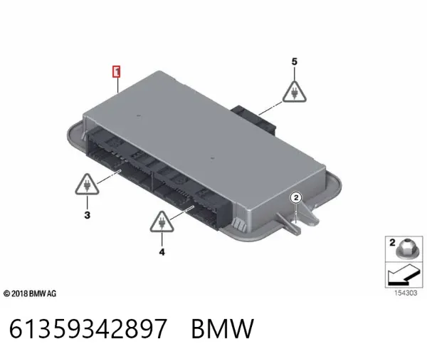 Модуль управления (ЭБУ) светом фар 61359342897 BMW