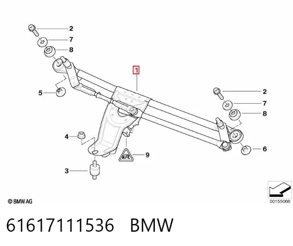 Трапеция дворников 61617111536 BMW