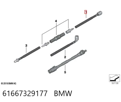 Шланг омывателя фар BMW 61667329177