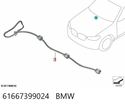 Форсунка омывателя лобового стекла BMW 61667399024