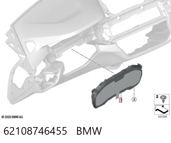 Панель приборов 62108746455 BMW