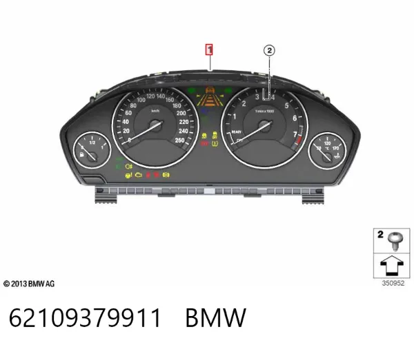 Панель приборов 62109379911 BMW