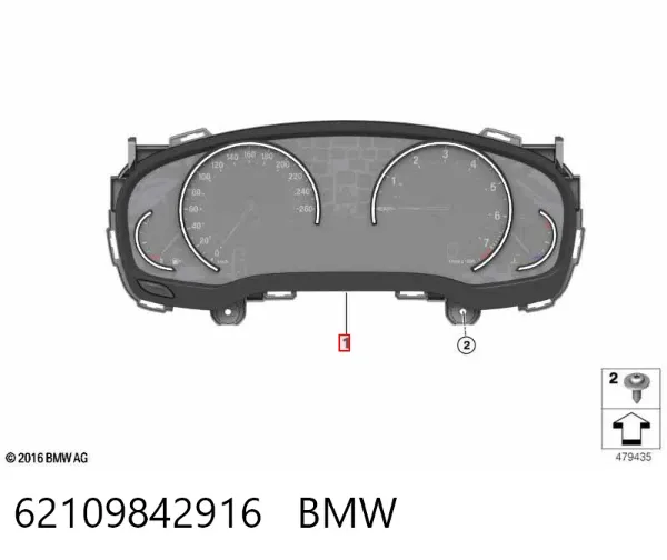 Панель приборов 62109842916 BMW