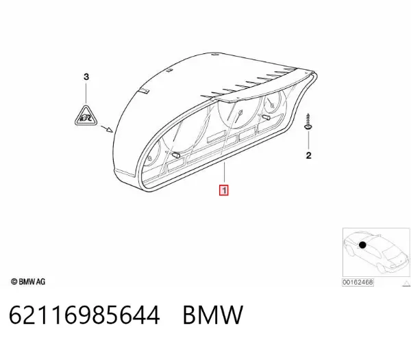 Панель приборов 62116985644 BMW