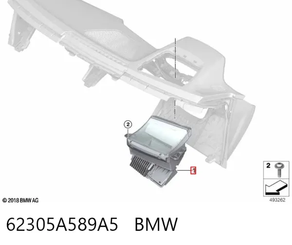 Дисплей-проекции на лобовое стекло 62305A589A5 BMW