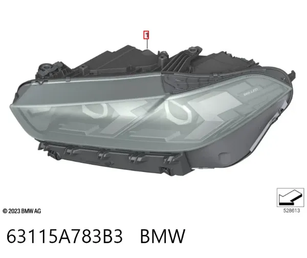 Левая фара 63115A783B3 BMW