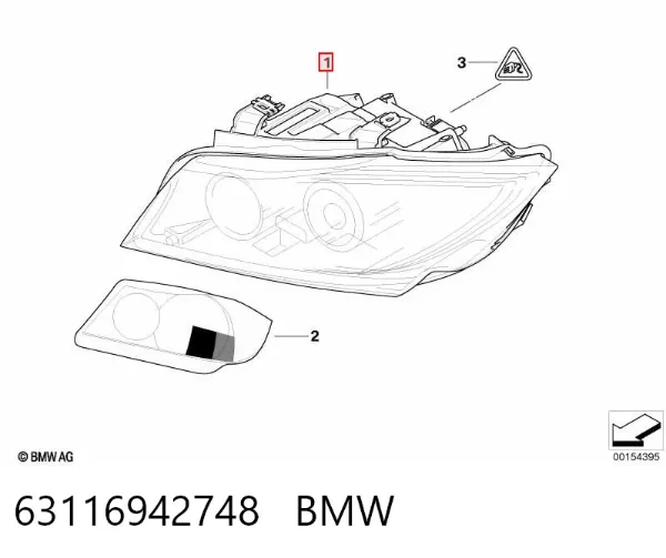 Правая фара 63116942748 BMW