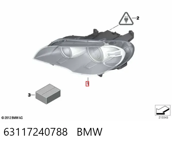 Правая фара 63117240788 BMW