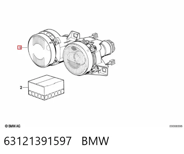 Левая фара 63121391597 BMW