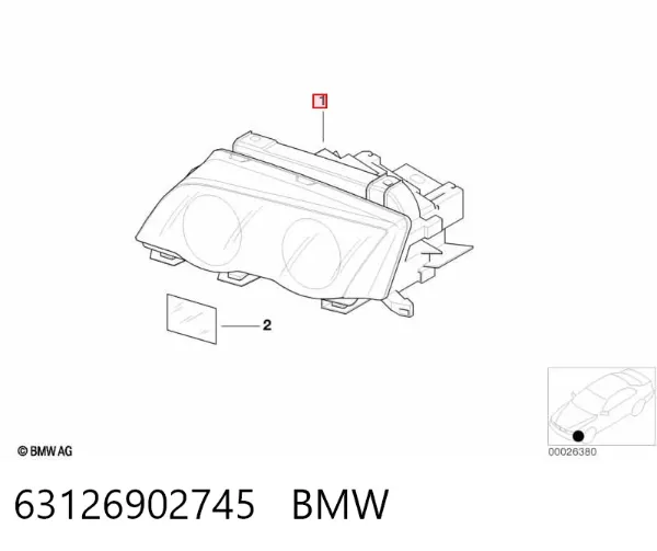 Левая фара 63126902745 BMW