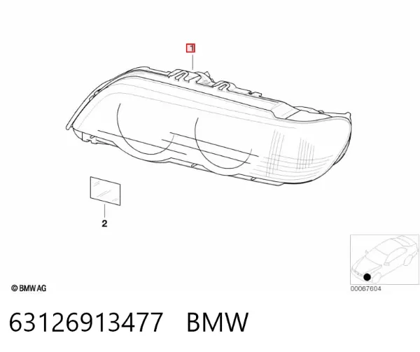 Левая фара BMW X5 E53