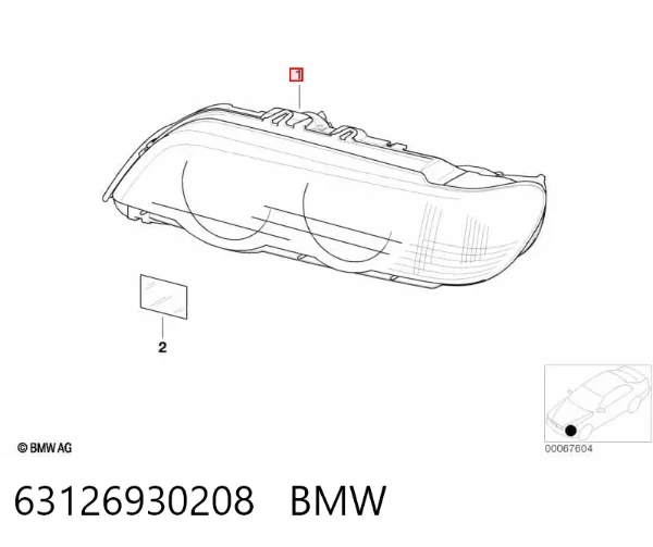 Правая фара 63126930208 BMW