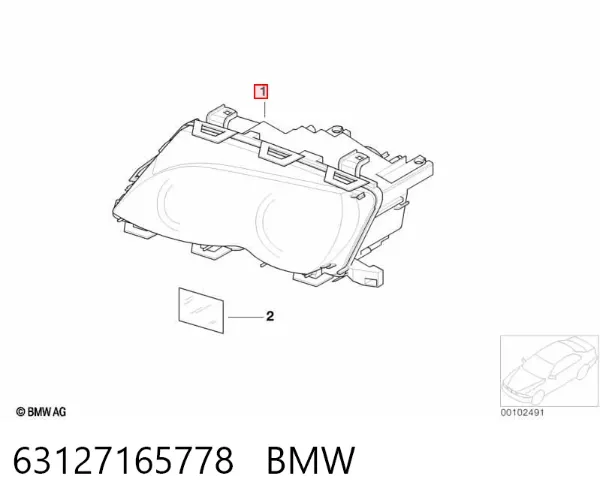 Правая фара 63127165778 BMW