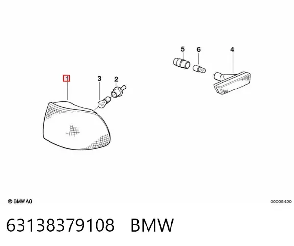 Поворотник правый 63138379108 BMW