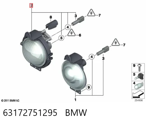 Противотуманки 63172751295 BMW