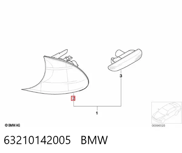 Поворотник левый 63210142005 BMW