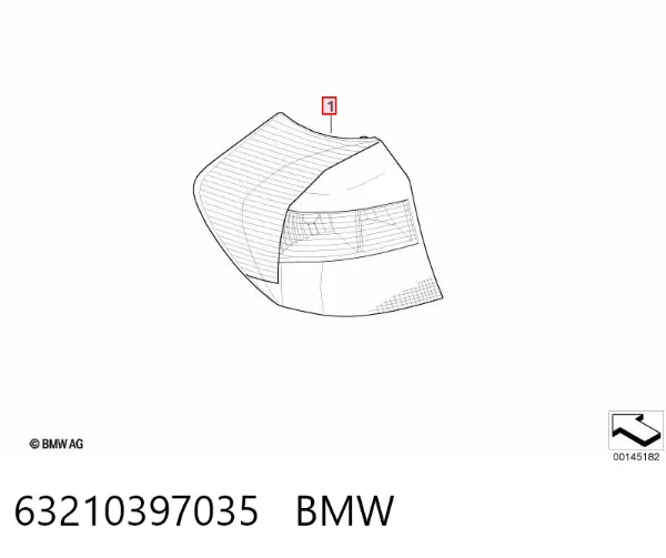 Задний фонарь 63210397035 BMW