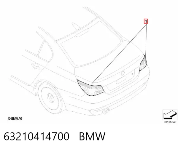 Фонарь задний (TUNING), комплект из 2 шт. 63210414700 BMW