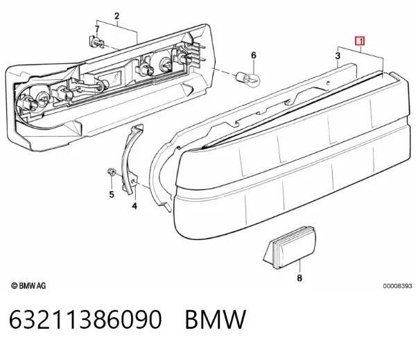 Задний фонарь 63211386090 BMW