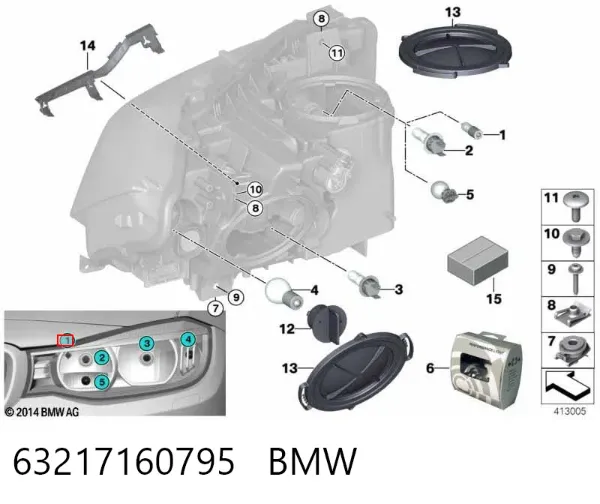 Лампа противотуманной фары 63217160795 BMW