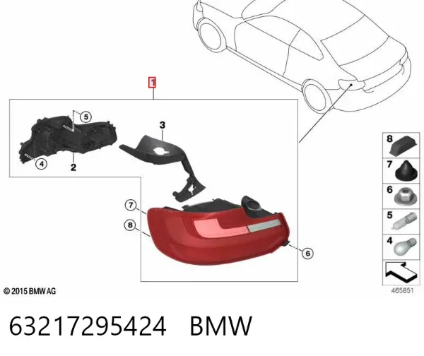 Задний фонарь 63217295424 BMW