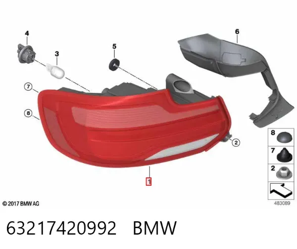 Задний фонарь 63217420992 BMW