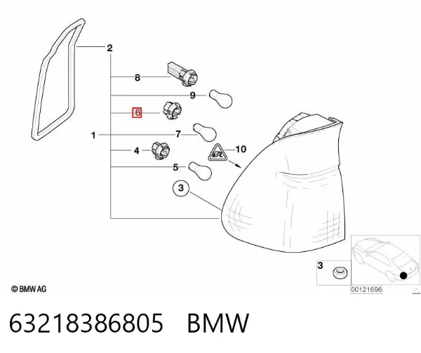 Поворотник правый 63218386805 BMW