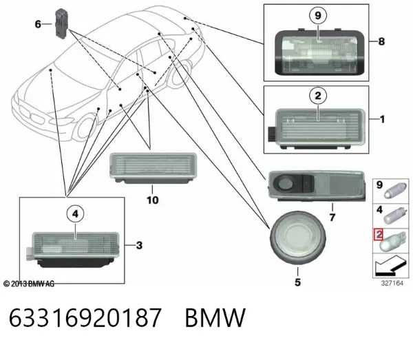 Лампочка ближнего света 63316920187 BMW