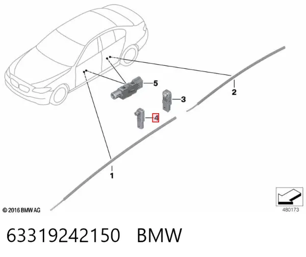 Модуль управления (ЭБУ) дневными фонарями 63319242150 BMW