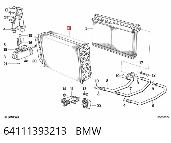 Испаритель кондиционера 64111393213 BMW