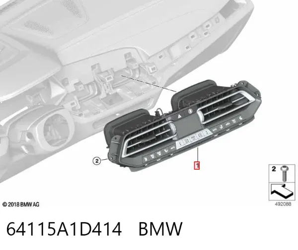Блок управления кондиционером 64115A1D414 BMW