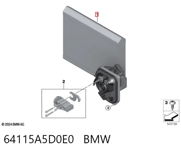 Испаритель кондиционера 64115A5D0E0 BMW