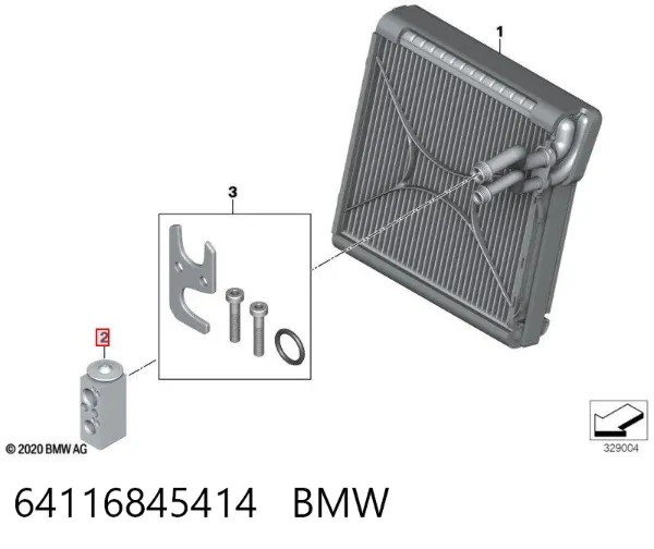 Клапан TRV кондиционера 64116845414 BMW