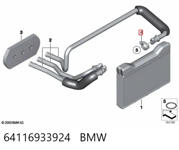 Пистон крепления подкрылок 64116933924 BMW