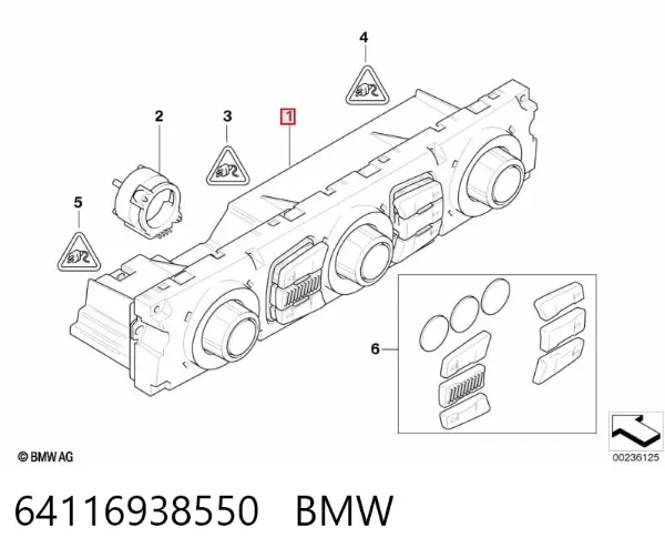 Блок управления кондиционером 64116938550 BMW