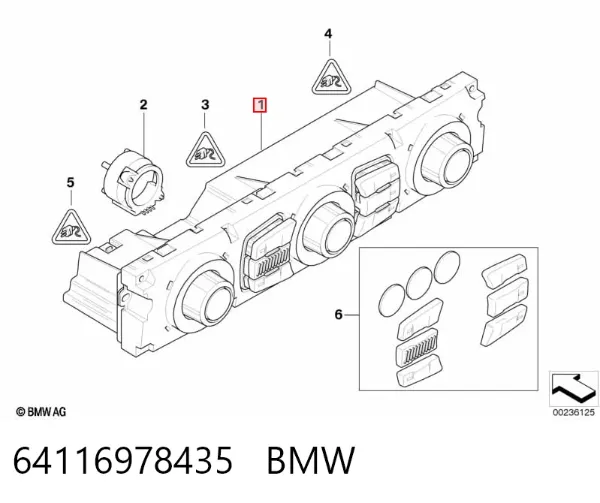 Блок управления кондиционером 64116978435 BMW