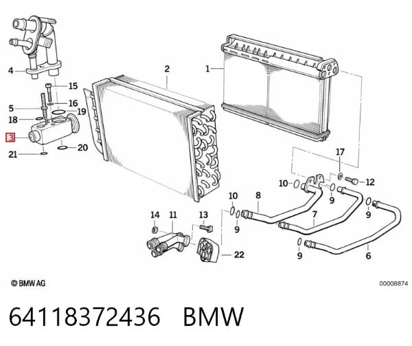 Клапан TRV кондиционера 64118372436 BMW