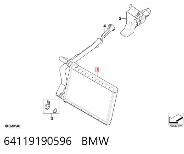 Радиатор печки 64119190596 BMW